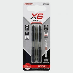 Addax X6i Double Ended Pozi Bit 2/Pck PZ2 x 65mm