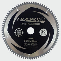 TCT 5 DEGREE ALUMINIUM SAWBLADE 250x30x80T