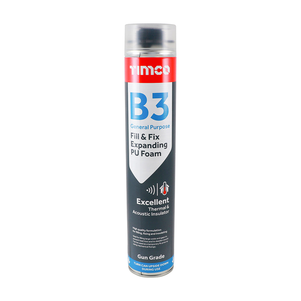 B3 General Purpose Fill & Fix Expanding PU Foam - 750m B3 General Purpose Fill & Fix Expanding PU Foam - 750m