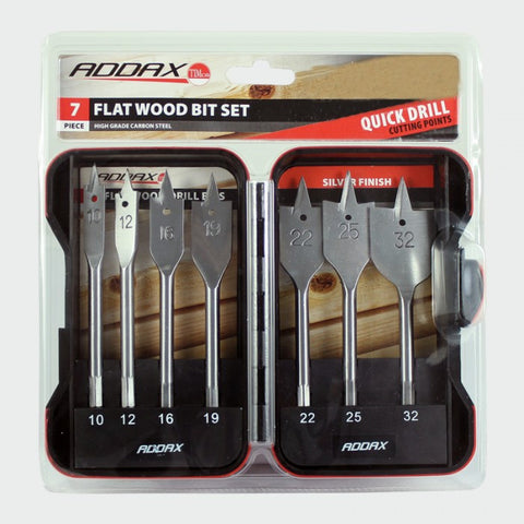 Flat Wood Drill Set 7pc