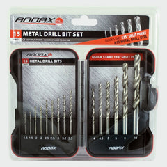 Addax HSS Milled Jobber Metal Bit Set 15pc