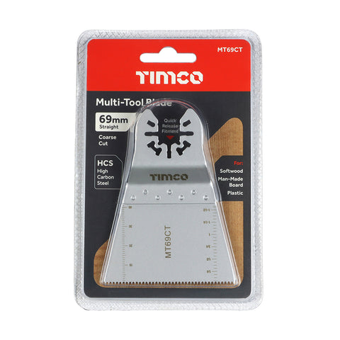 Multi-Tool Blade - Straight Coarse - For Wood 69mm